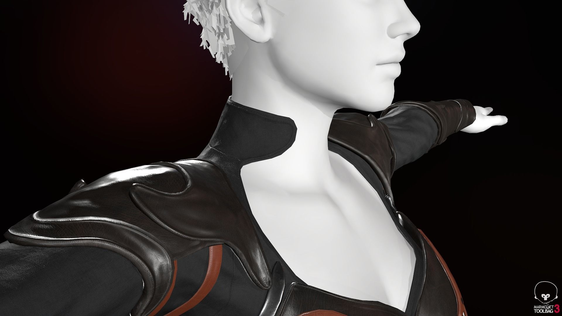 Female Medieval Outfit 1 Low-poly 3D model_25