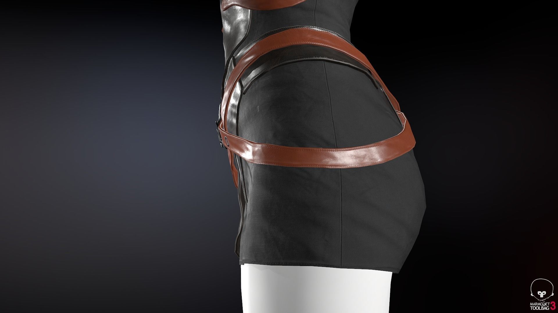 Female Medieval Outfit 1 Low-poly 3D model_39