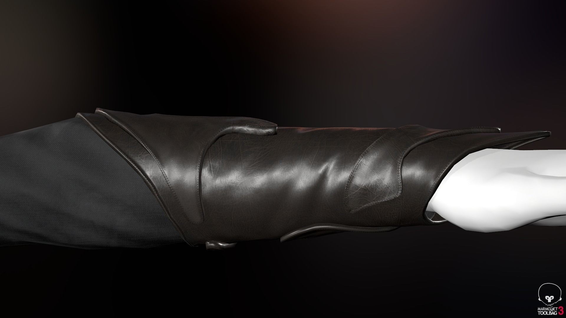 Female Medieval Outfit 1 Low-poly 3D model_20