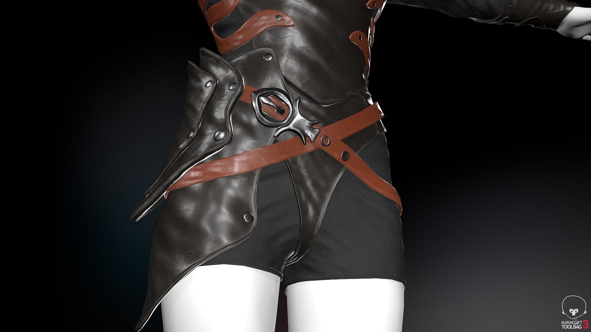 Female Medieval Outfit 1 Low-poly 3D model_34