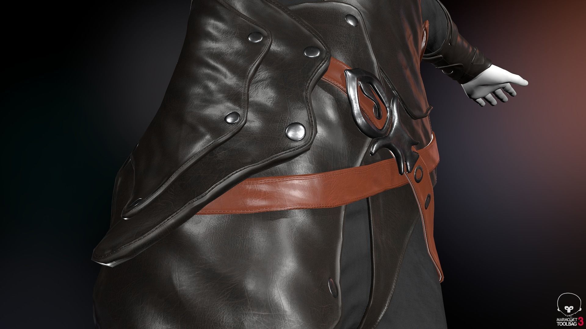 Female Medieval Outfit 1 Low-poly 3D model_43