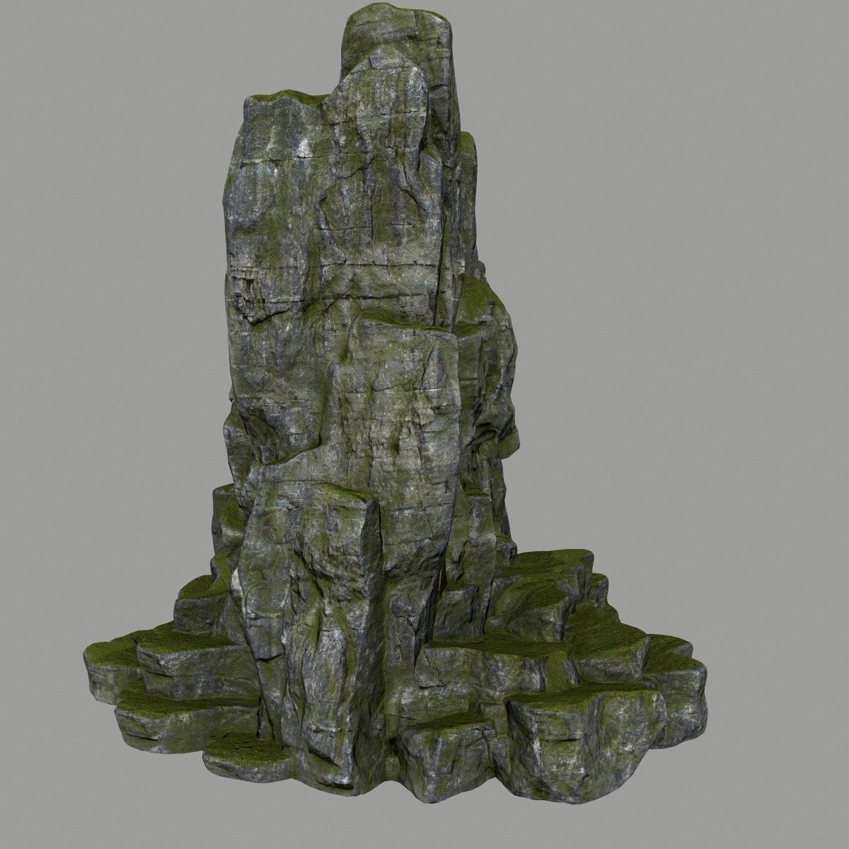 skull cave Low-poly 3D model_3