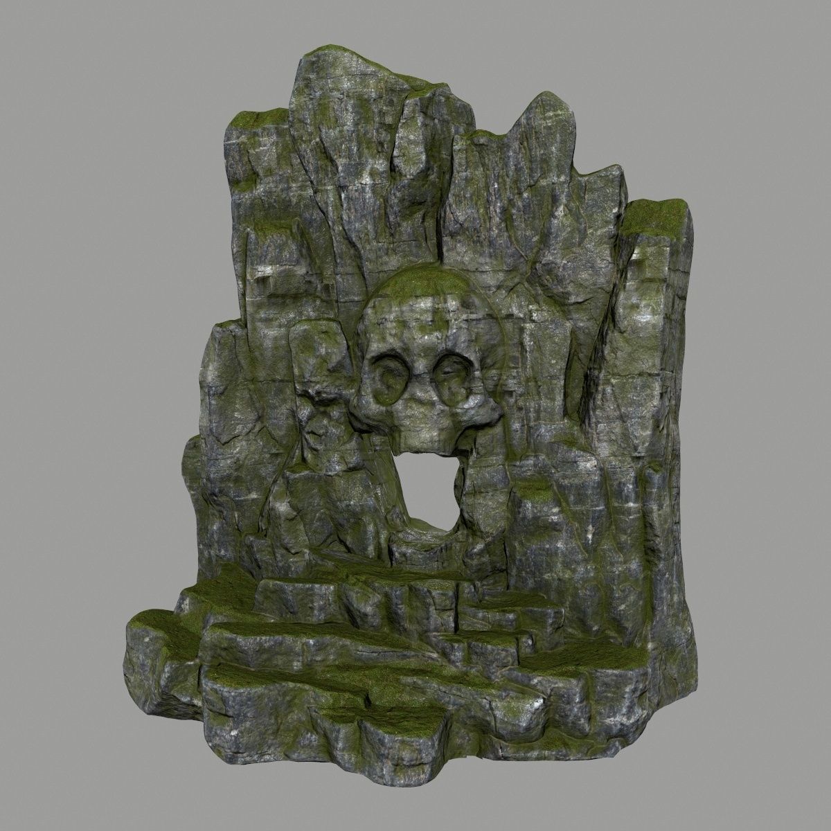 skull cave Low-poly 3D model_9