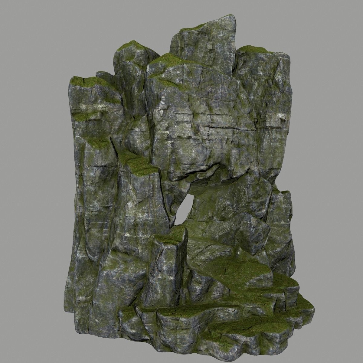 skull cave Low-poly 3D model_6