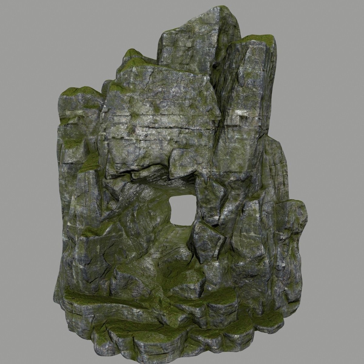 skull cave Low-poly 3D model_5