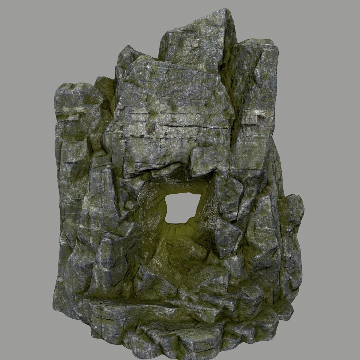 skull cave Low-poly 3D model_5