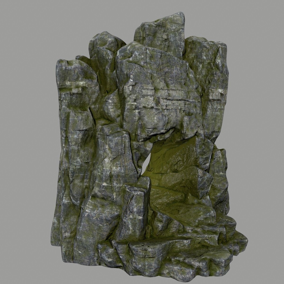 skull cave Low-poly 3D model_6