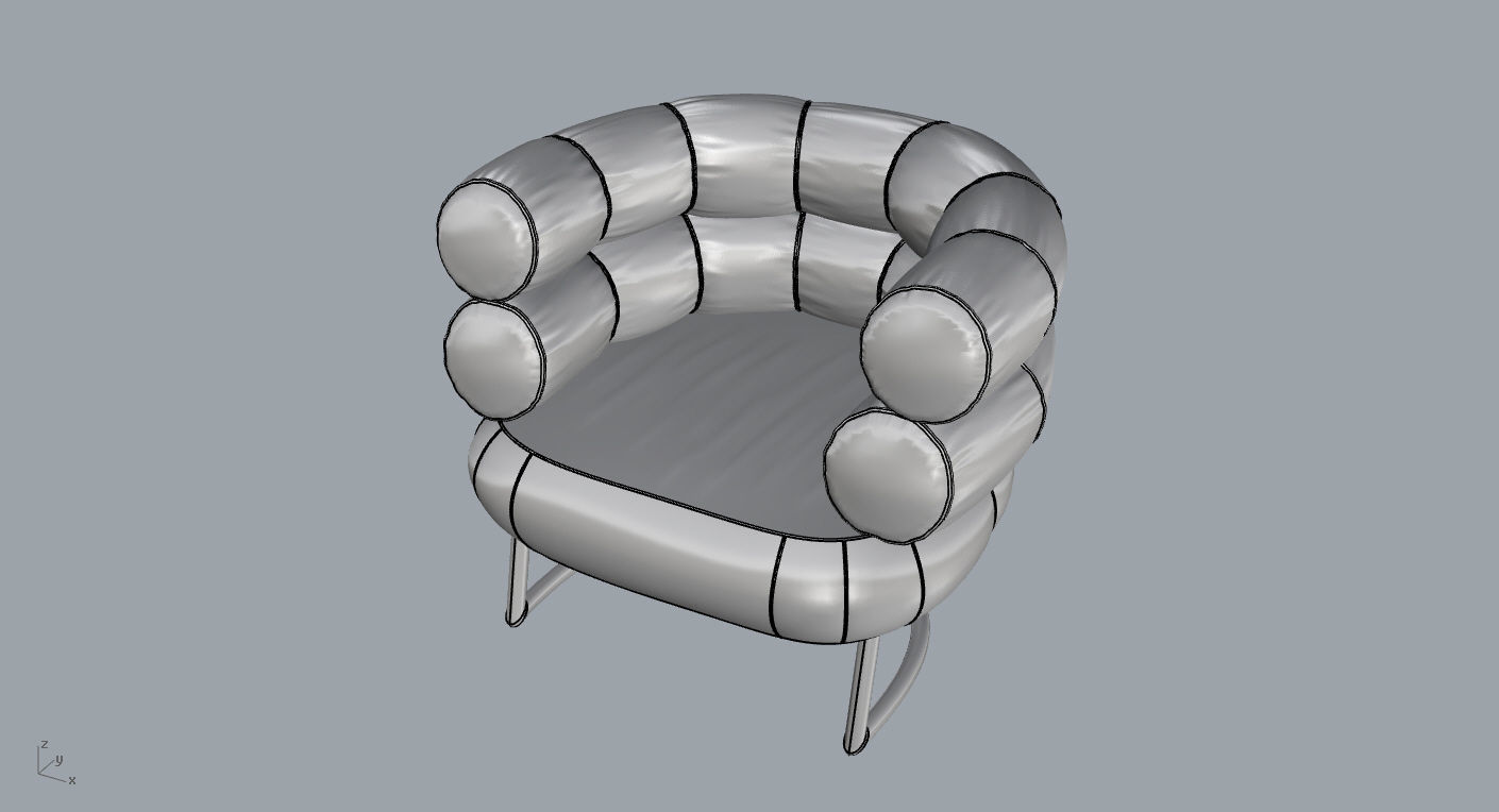 Bibendum Chair 3D model_4