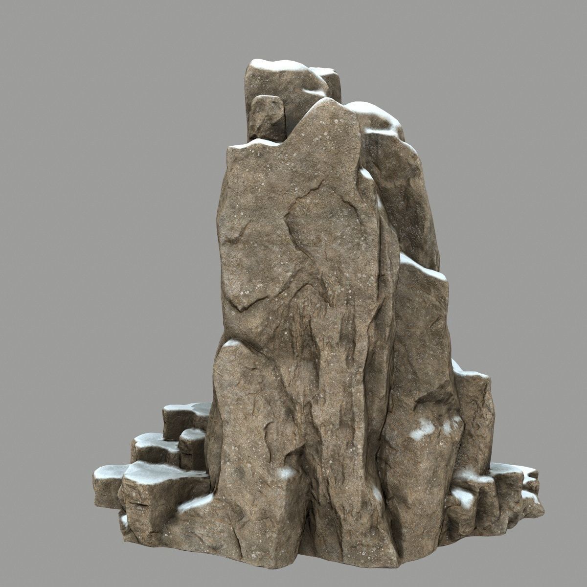 skull cave Low-poly 3D model_7