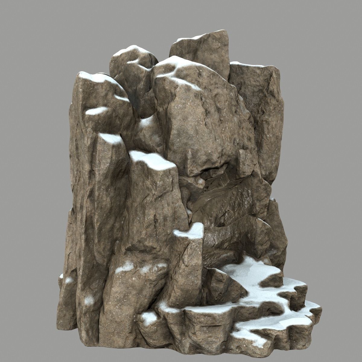 skull cave Low-poly 3D model_6