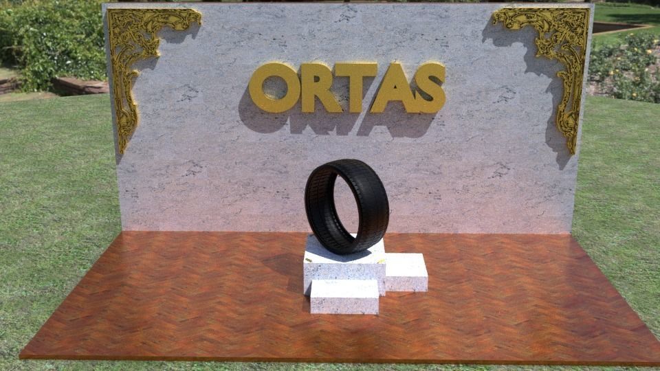 ORTAS TIRE NO 32 GAME READY AND 3D PRINTABLE 3D print model_1