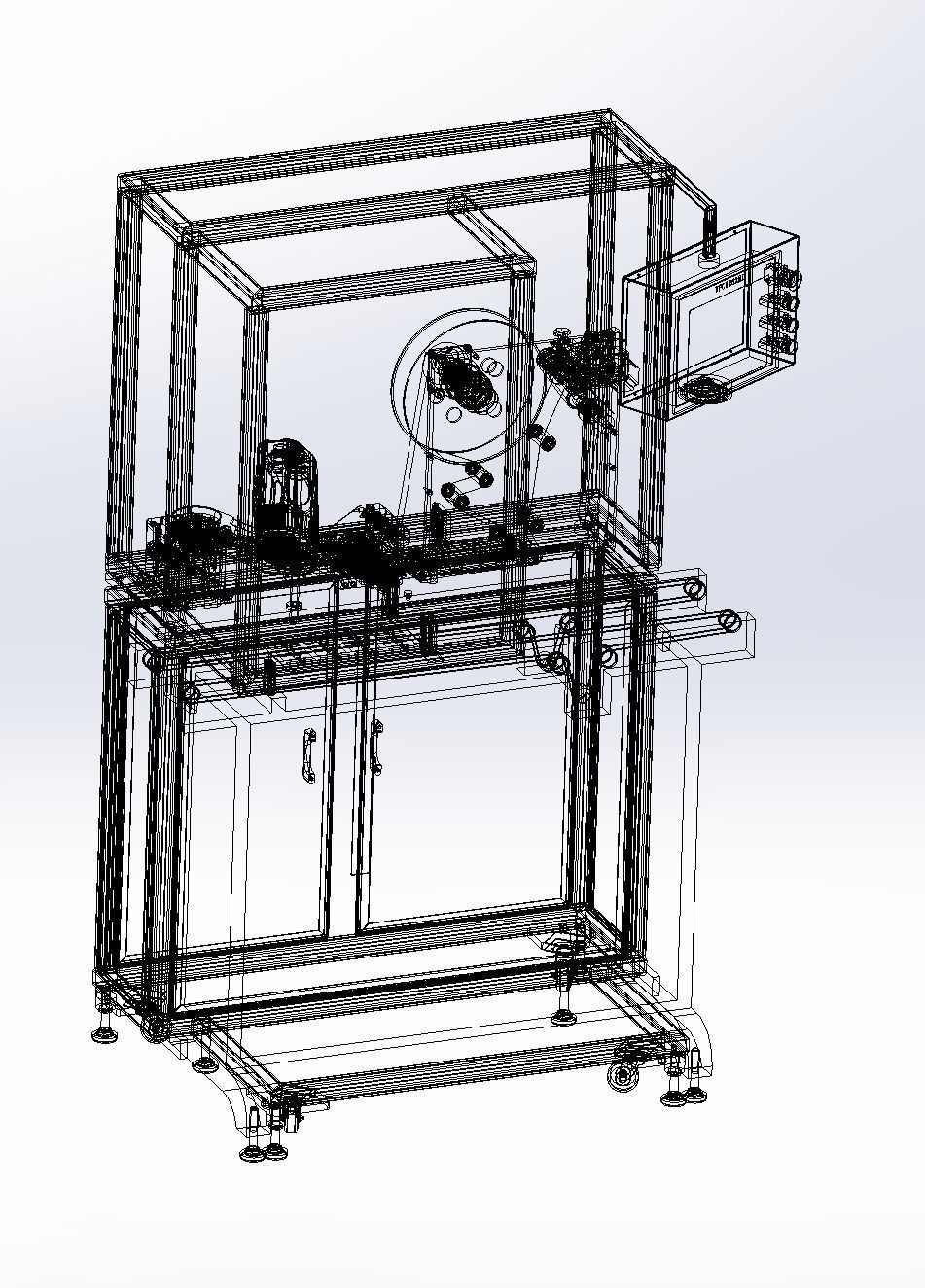 Manipulator labeling machine 3D model_9