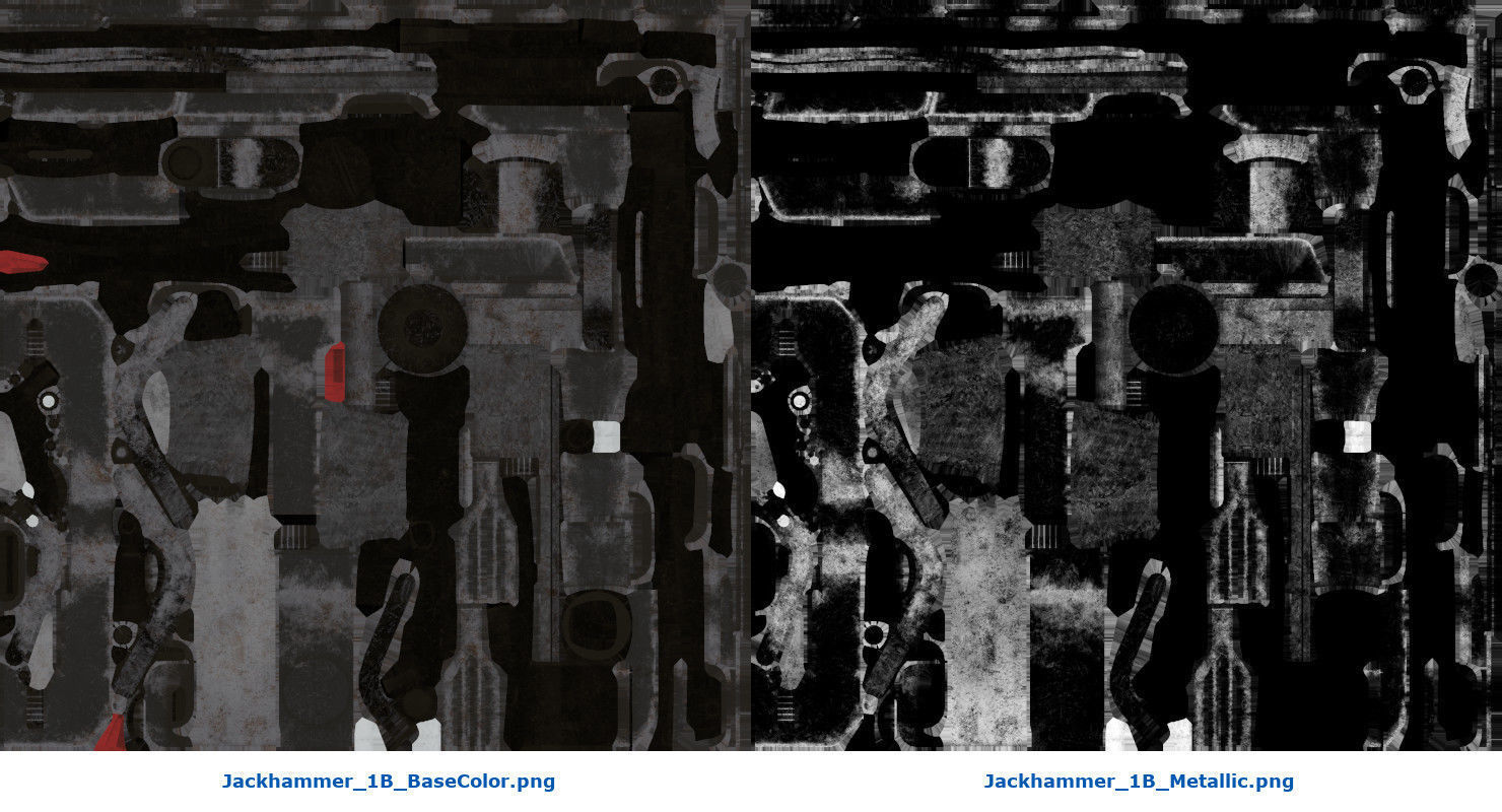 Jackhammer 1B Low-poly 3D model_8