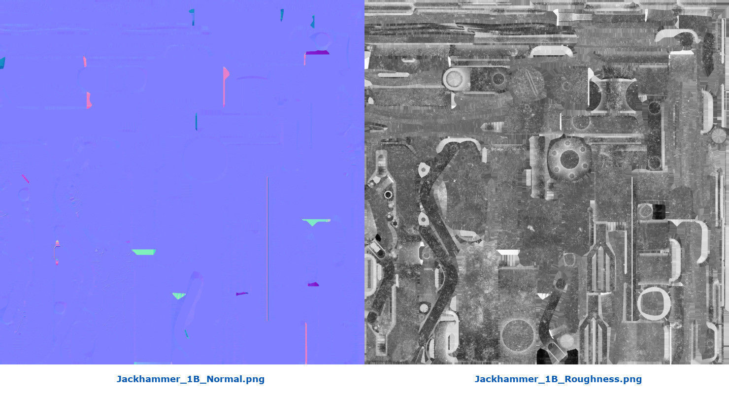 Jackhammer 1B Low-poly 3D model_9