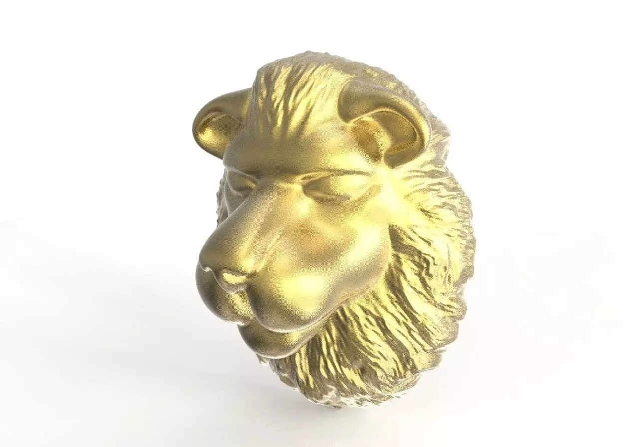lion pendant 3D print model_0