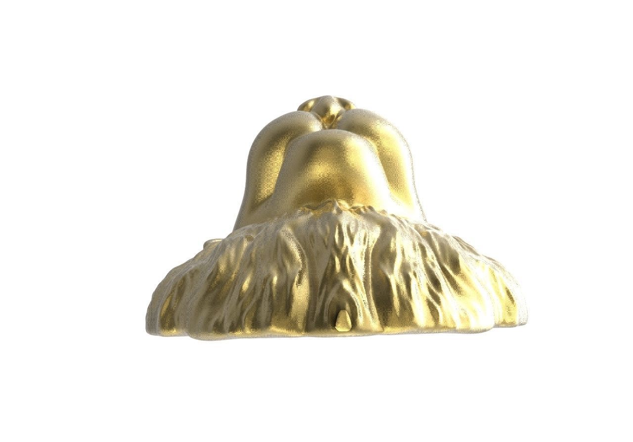 lion pendant 3D print model_1