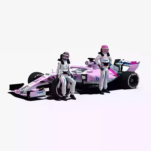Force India VJM11 Low-poly 3D model