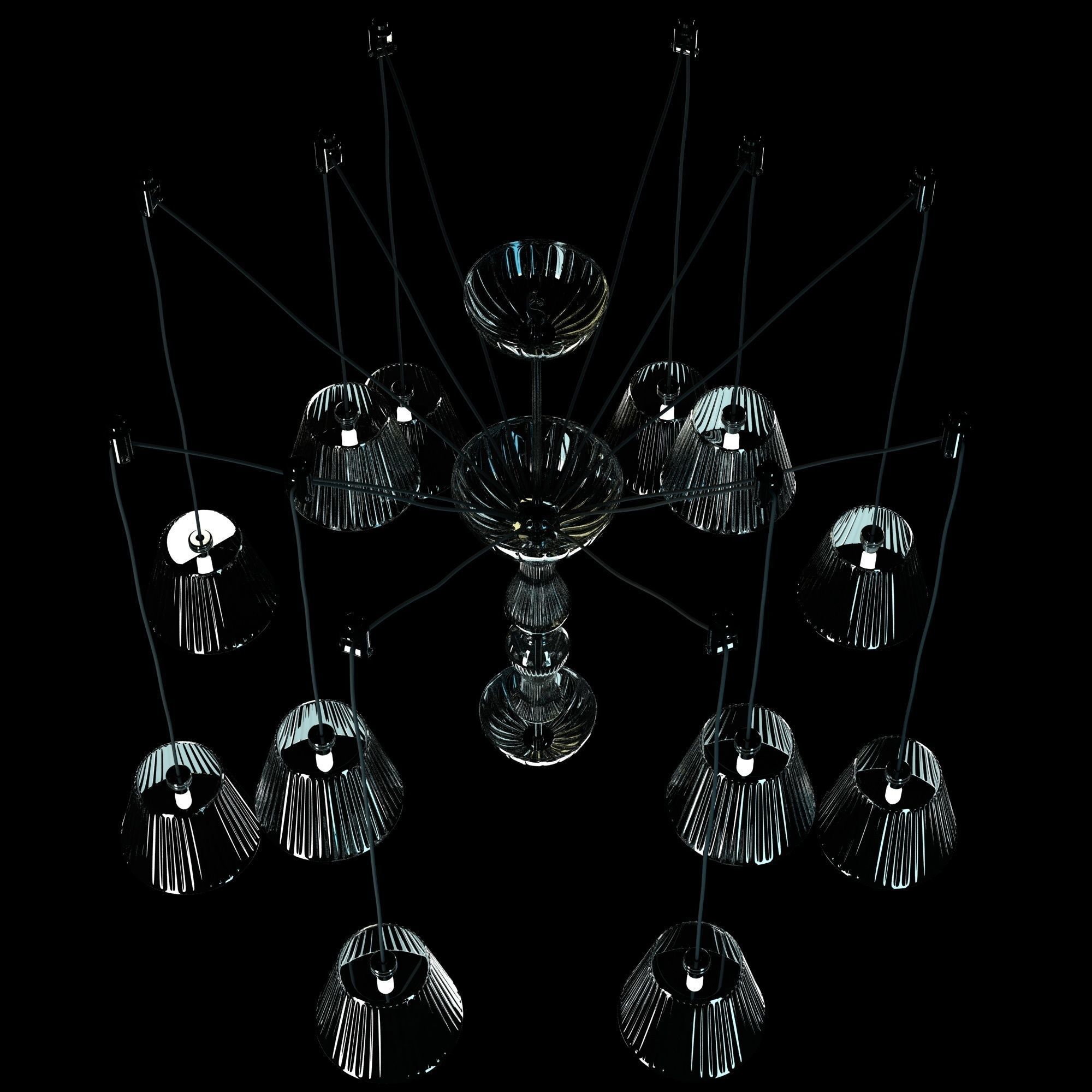 Adria chandelier by italamp 3D model_3