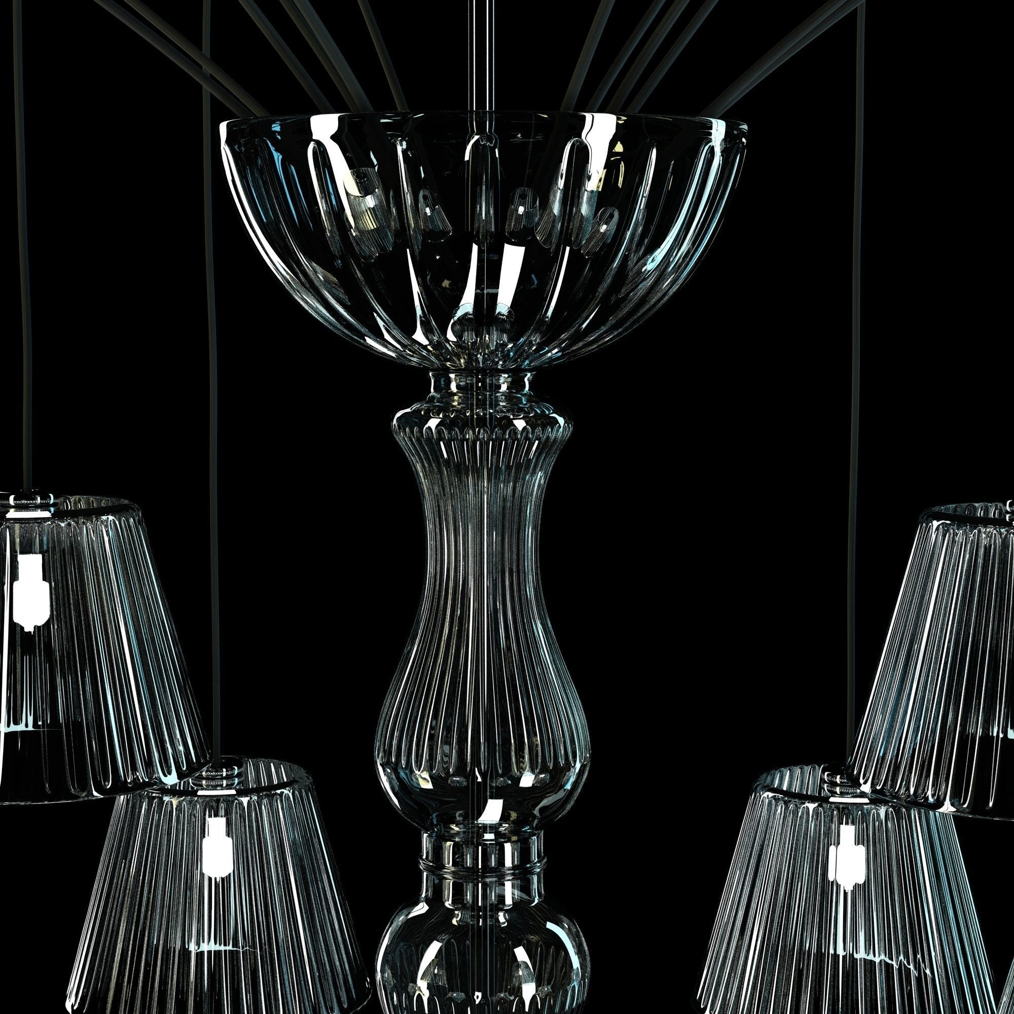 Adria chandelier by italamp 3D model_6