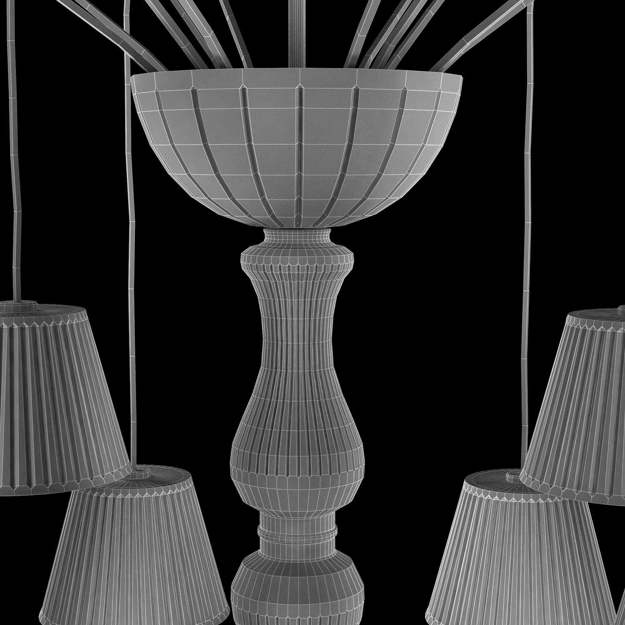 Adria chandelier by italamp 3D model_7