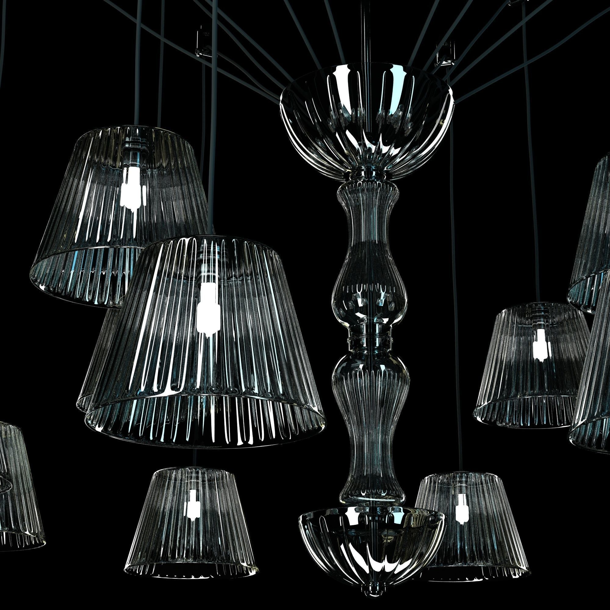 Adria chandelier by italamp 3D model_1