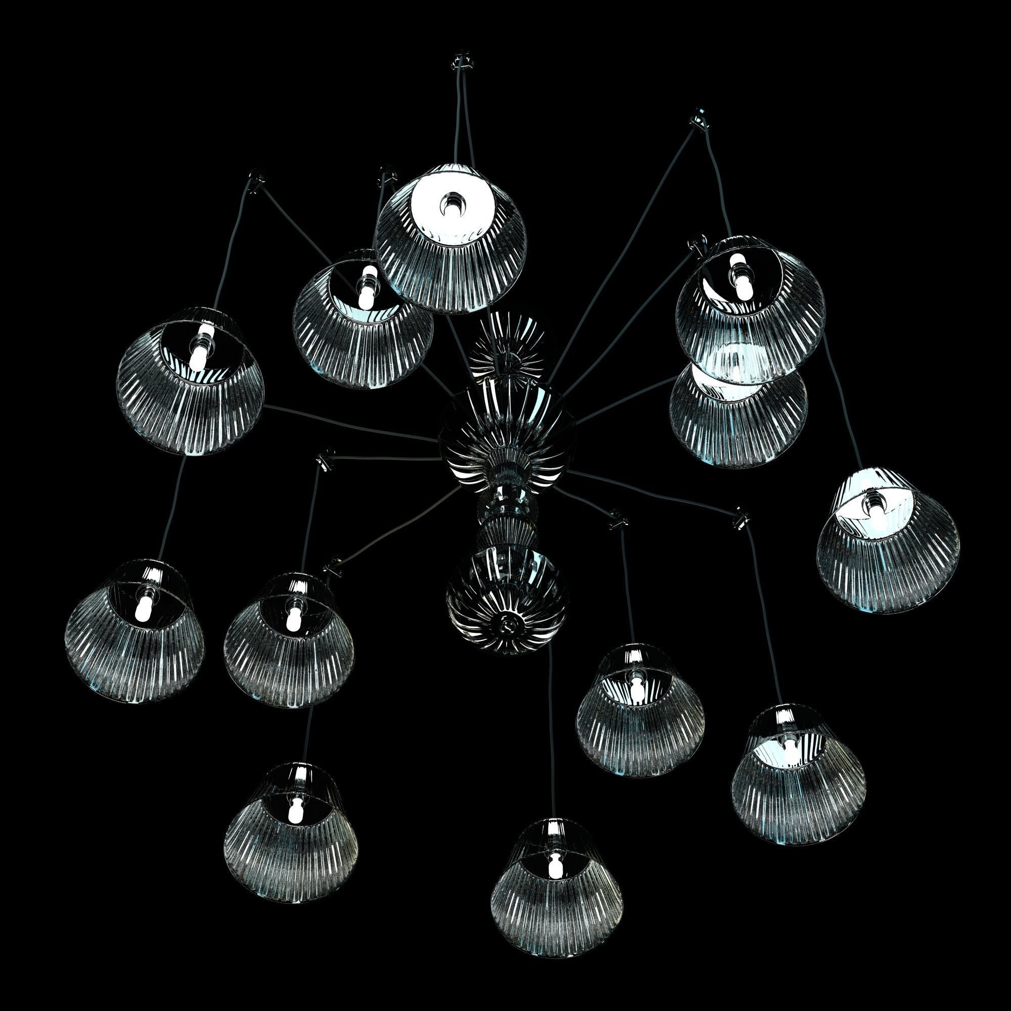 Adria chandelier by italamp 3D model_2