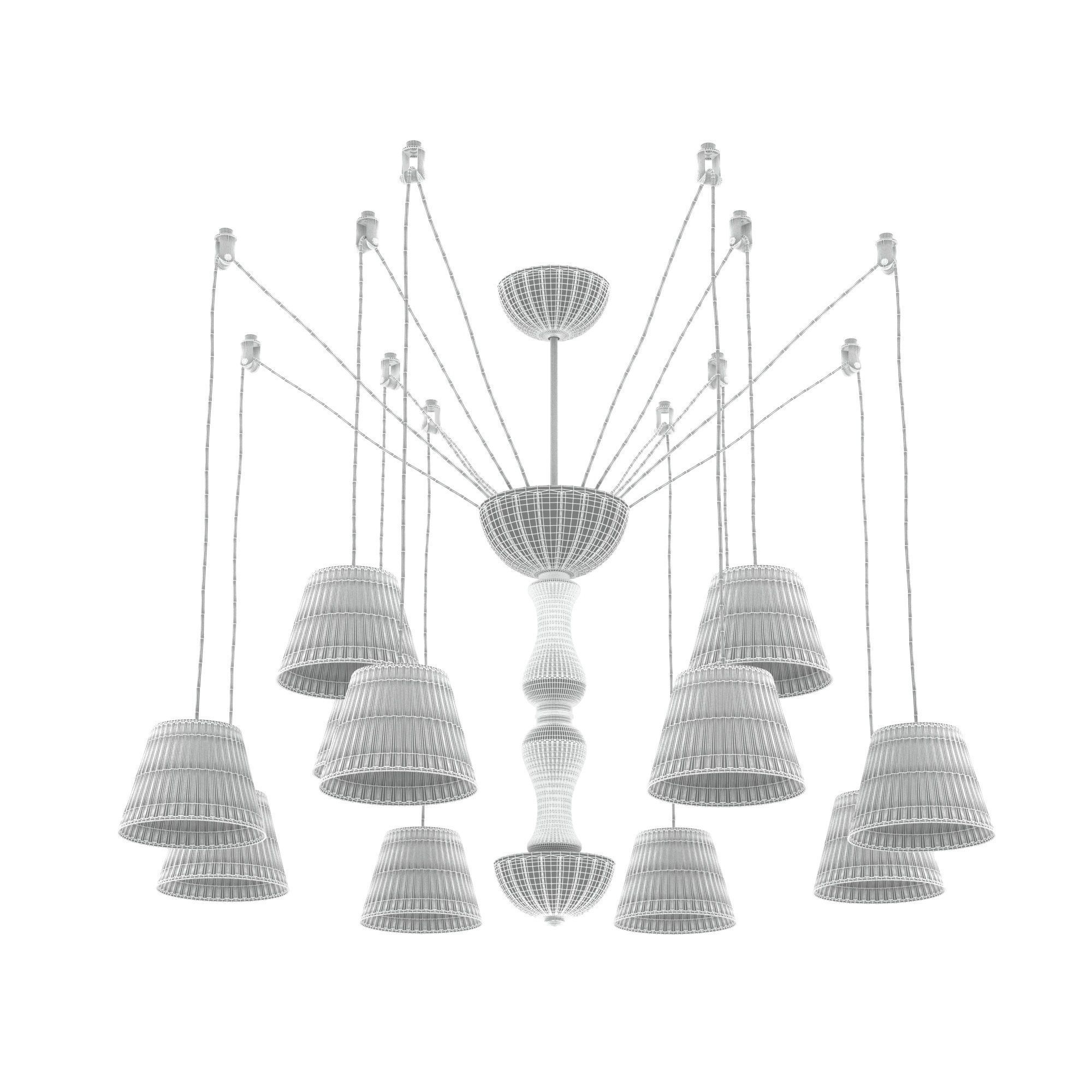 Adria chandelier by italamp 3D model_9