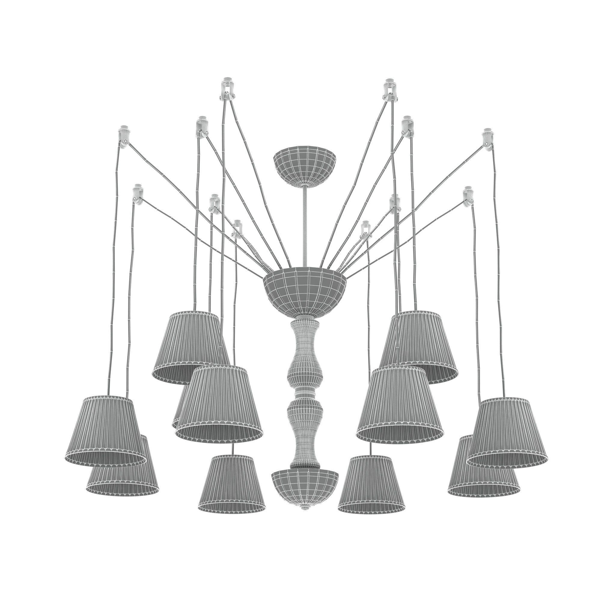 Adria chandelier by italamp 3D model_10