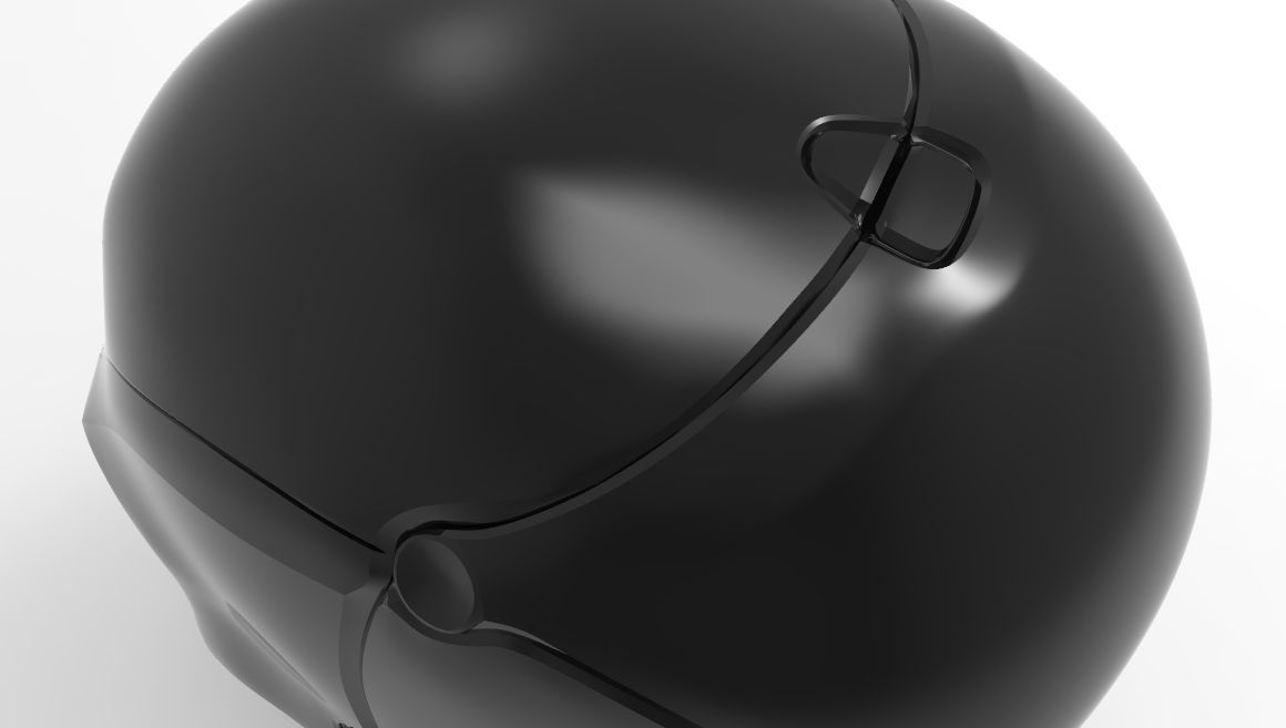 Black Mask Helmet for 3d Printing 3D print model_6