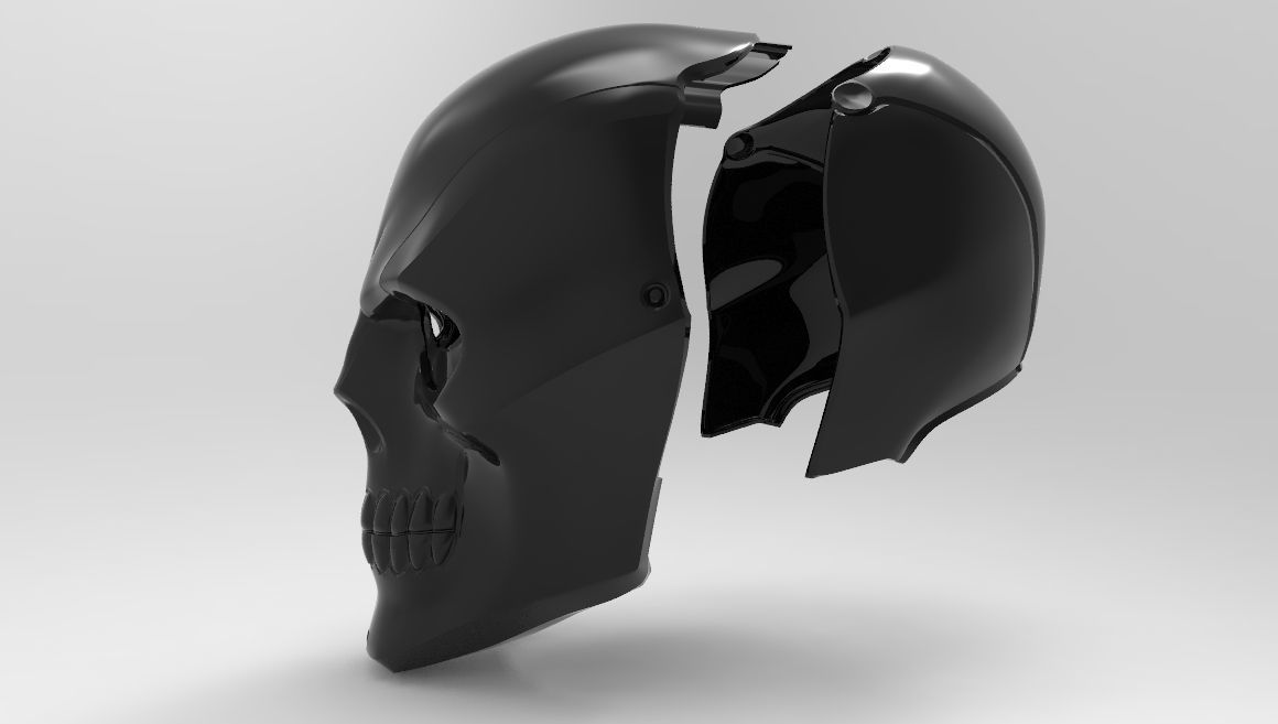 Black Mask Helmet for 3d Printing 3D print model_3