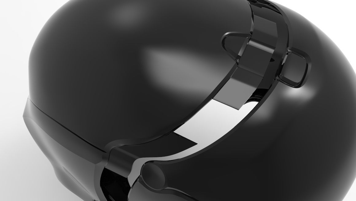 Black Mask Helmet for 3d Printing 3D print model_7