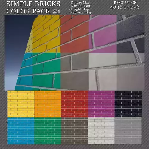 simple bricks color pack -1 Texture