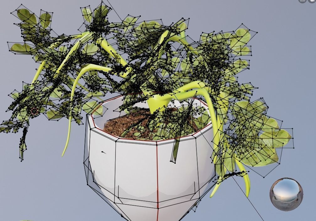 small plant for your archtectural renders Low-poly 3D model_6