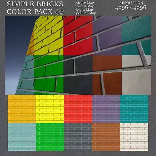 simple bricks color pack -2 Texture