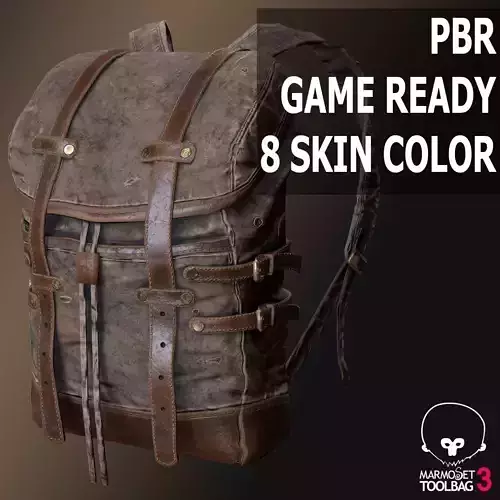 Backpack 002 Low-poly 3D model
