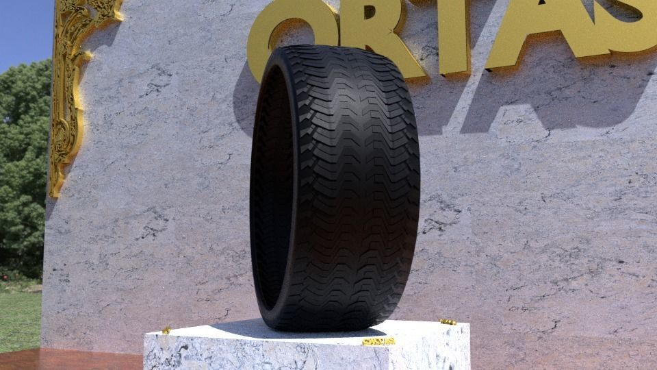 ORTAS TIRE NO 37 GAME READY AND 3D PRINTABLE 3D print model_7