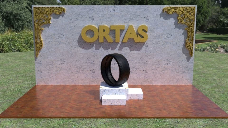 ORTAS TIRE NO 37 GAME READY AND 3D PRINTABLE 3D print model_1
