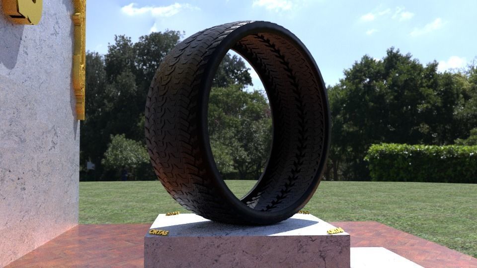 ORTAS TIRE NO 37 GAME READY AND 3D PRINTABLE 3D print model_3