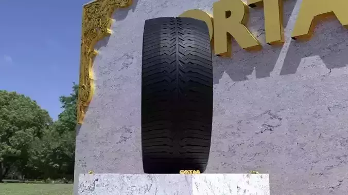 ORTAS TIRE NO 39 GAME READY AND 3D PRINTABLE 3D print model