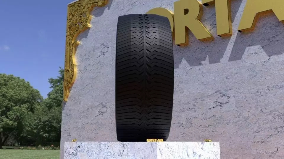 ORTAS TIRE NO 39 GAME READY AND 3D PRINTABLE 3D print model_0