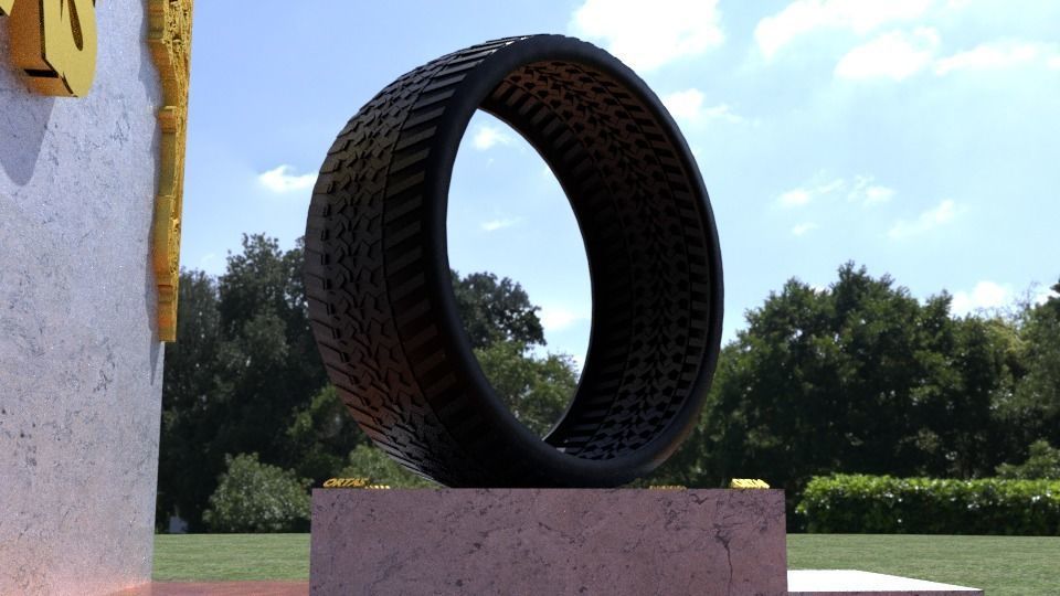 ORTAS TIRE NO 42 GAME READY AND 3D PRINTABLE 3D print model_7