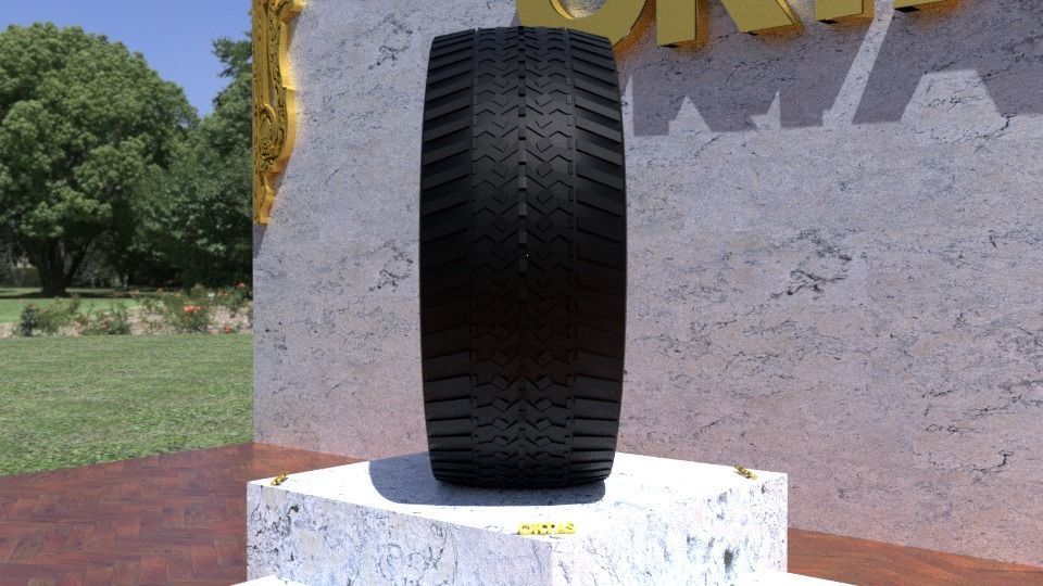 ORTAS TIRE NO 42 GAME READY AND 3D PRINTABLE 3D print model_3