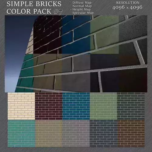 simple bricks color pack -7 Texture