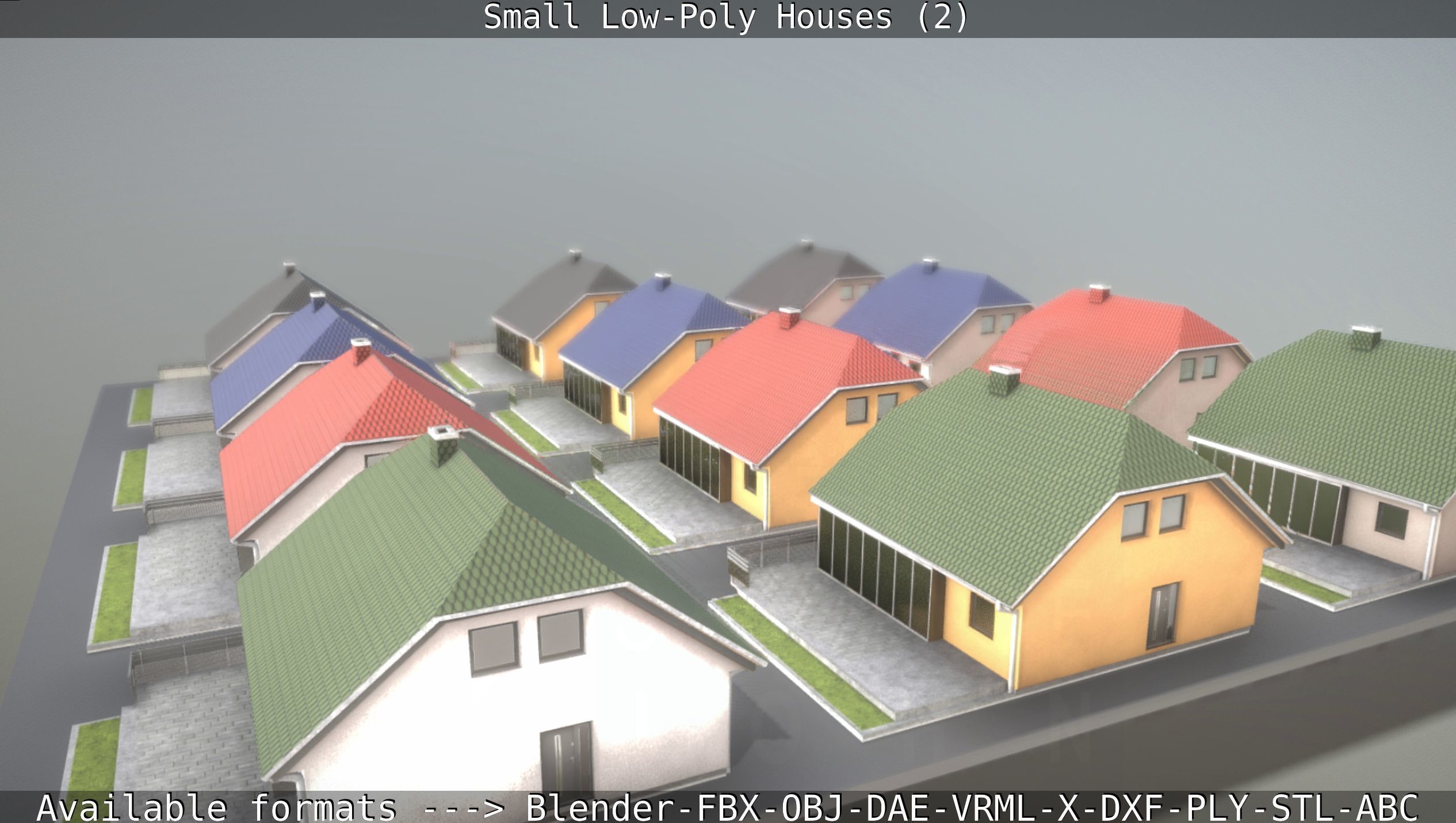 Small Low-Poly Houses Version 2 Low-poly 3D model_95