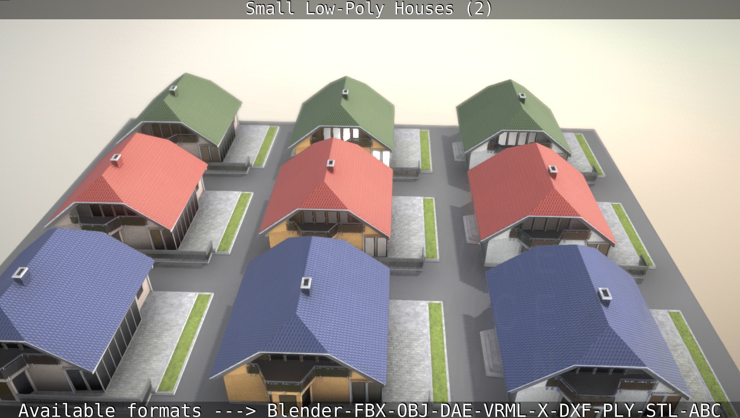 Small Low-Poly Houses Version 2 Low-poly 3D model_37