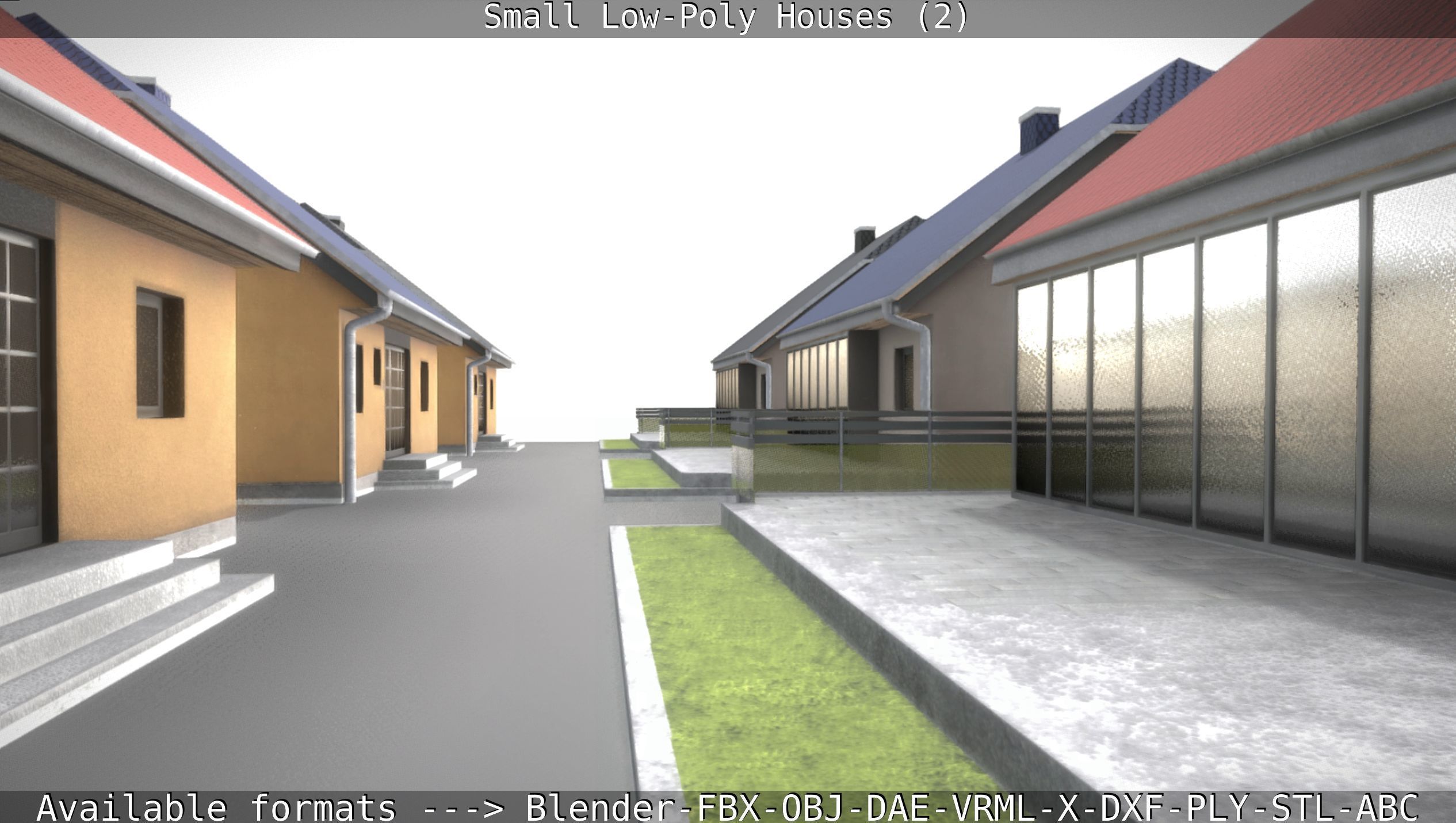 Small Low-Poly Houses Version 2 Low-poly 3D model_66