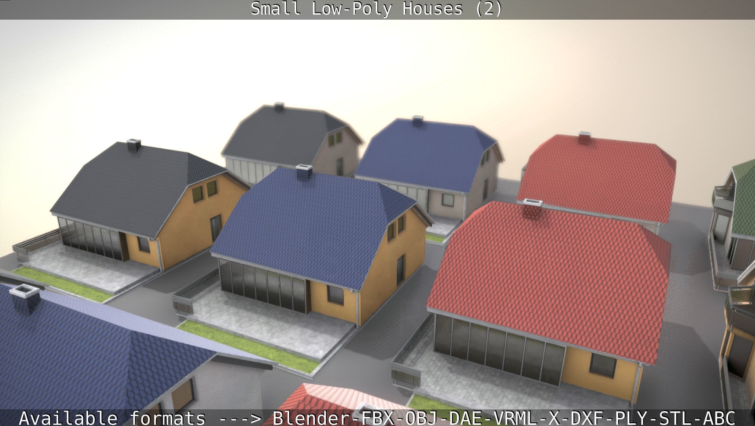 Small Low-Poly Houses Version 2 Low-poly 3D model_52