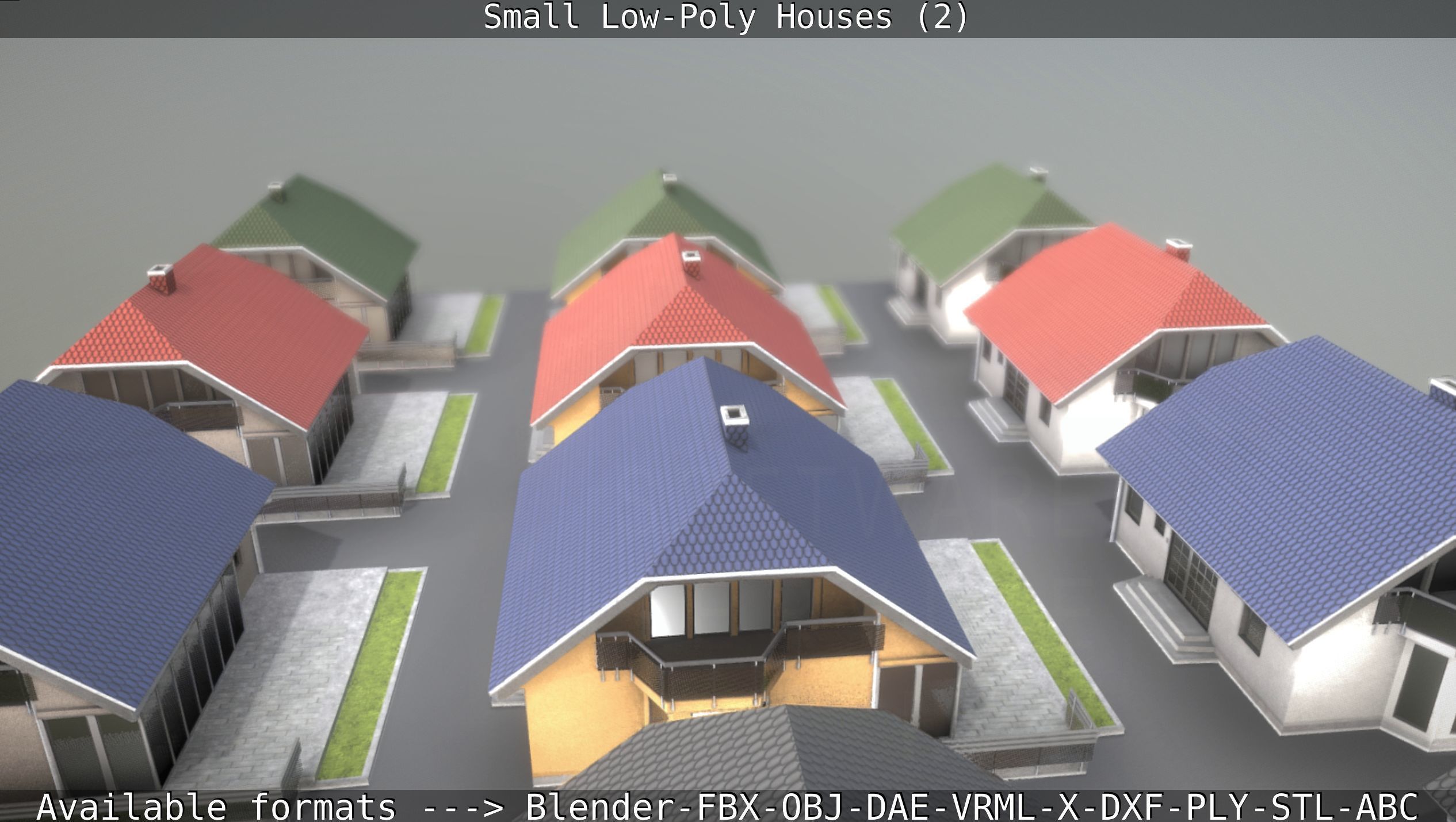 Small Low-Poly Houses Version 2 Low-poly 3D model_81