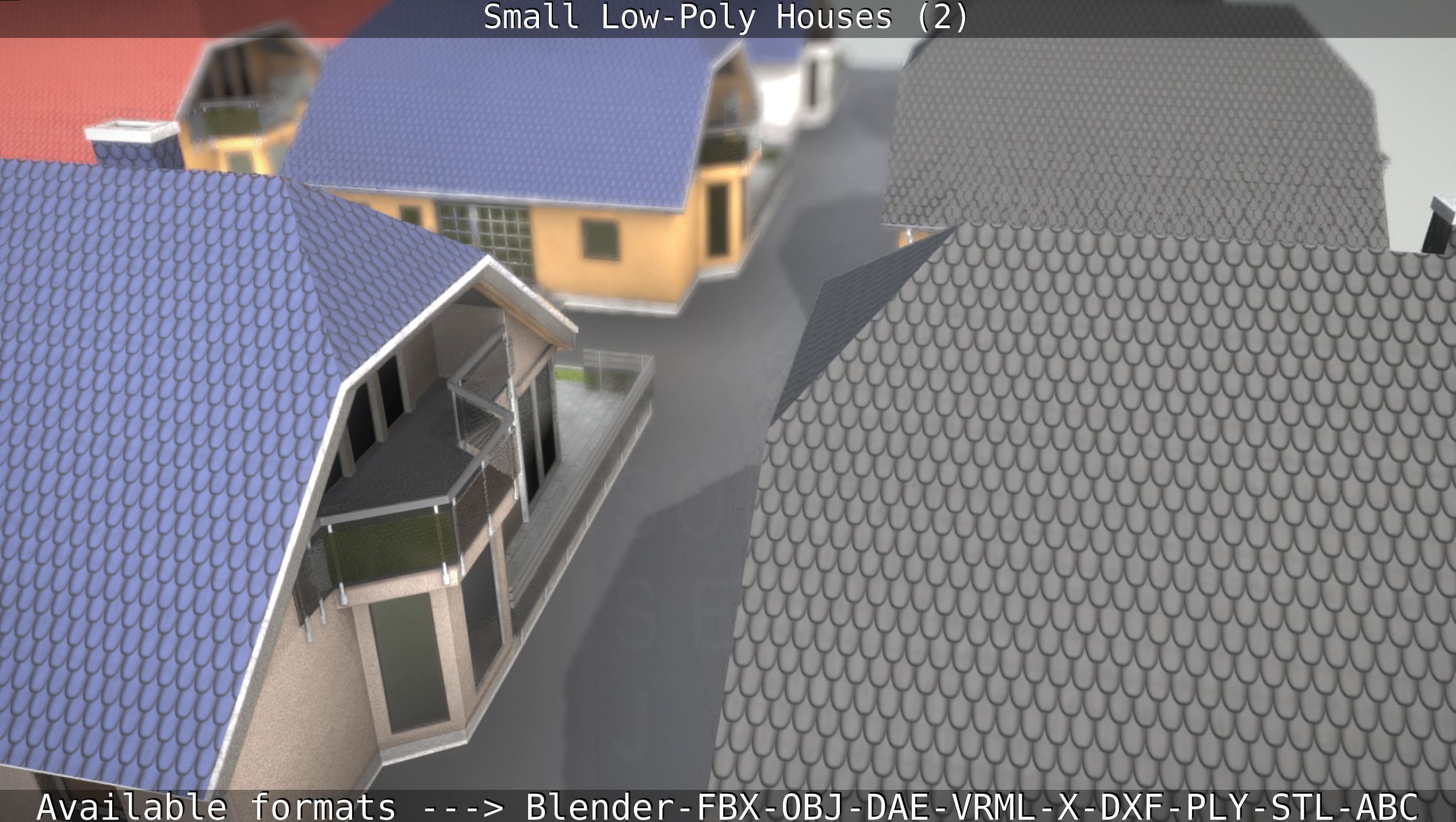 Small Low-Poly Houses Version 2 Low-poly 3D model_44
