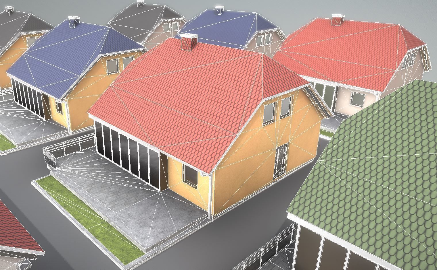 Small Low-Poly Houses Version 2 Low-poly 3D model_11